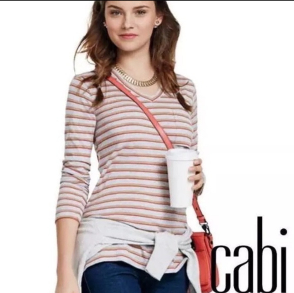 CAbi striped skipper long sleeve tee / 3055